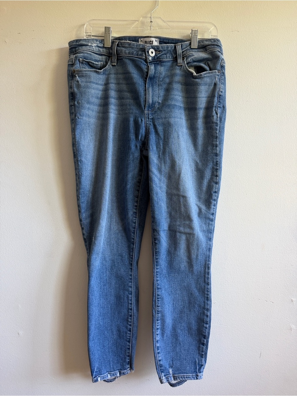 Paige Light Blue Denim Jeans hoxton crop size 31